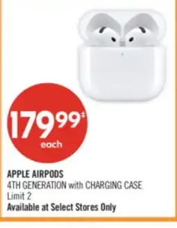 Shoppers Drug Mart APPLE AIRPODS 4TH GENERATION with CHARGING CASE offer