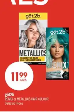 Shoppers Drug Mart göt2b REMIX or METALLICS HAIR COLOUR offer