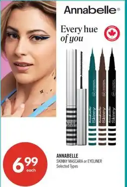 Shoppers Drug Mart ANNABELLE SKINNY MASCARA or EYELINER offer