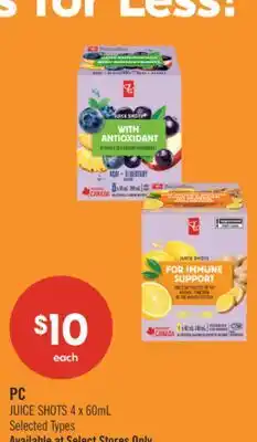 Shoppers Drug Mart PC JUICE SHOTS offer