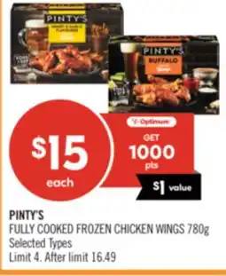 Shoppers Drug Mart PINTY'S FULLY COOKED FROZEN CHICKEN WINGS offer