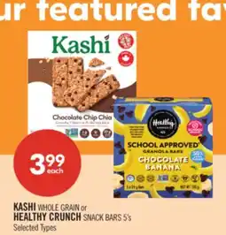 Shoppers Drug Mart KASHI WHOLE GRAIN or HEALTHY CRUNCH SNACK BAR offer