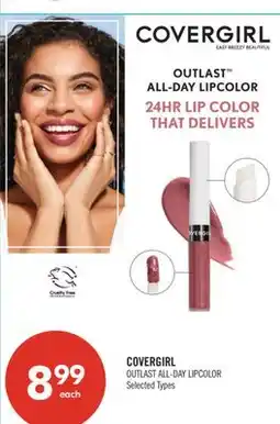Shoppers Drug Mart COVERGIRL OUTLAST ALL-DAY LIPCOLOR offer