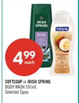 Shoppers Drug Mart SOFTSOAP or IRISH SPRING BODY WASH offer