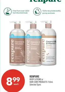 Shoppers Drug Mart RENPURE BODY LOTIONS or HAIR CARE PRODUCTS offer