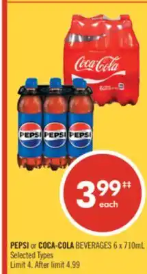 Shoppers Drug Mart PEPSI or COCA-COLA BEVERAGES offer