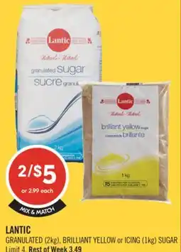 Shoppers Drug Mart LANTIC GRANULATED (2kg), BRILLIANT YELLOW or ICING (1kg) SUGAR offer