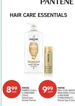 Shoppers Drug Mart PANTENE SHAMPOO (530mL) or CONDITIONER (476mL) offer