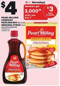 Independent City Market PEARL MILLING COMPANY PANCAKE MIX, 905 G OR ORIGINAL SYRUP 710 G offer