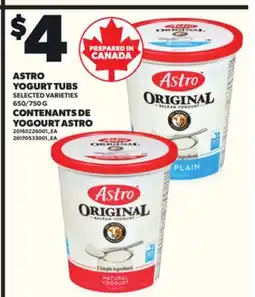 Independent City Market ASTRO YOGURT TUBS, 650/750 G offer