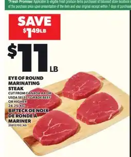 Independent City Market EYE OF ROUND MARINATING STEAK offer