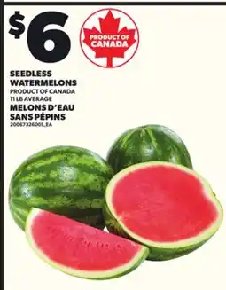 Independent City Market SEEDLESS WATERMELONS, 11 LB AVERAGE offer