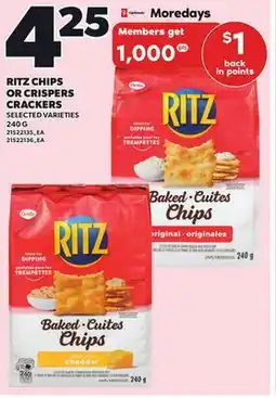Independent City Market RITZ CHIPS OR CRISPERS CRACKERS, 240 G offer