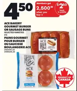 Independent City Market ACE BAKERY GOURMET BURGER OR SAUSAGE BUNS, 4'S offer