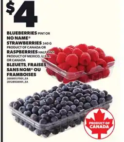 Independent City Market BLUEBERRIES, PINT OR NO NAME STRAWBERRIES, 340 G RASPBERRIES, HALF PINT offer