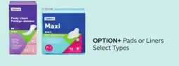 Rexall OPTION+ Pads or Liners offer