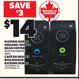Independent City Market KICKING HORSE ORGANIC WHOLE BEAN COFFEE, 454 G offer