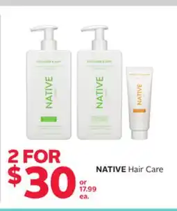 Rexall NATIVE Hair Care offer