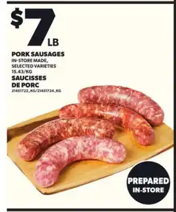Independent City Market PORK SAUSAGES offer