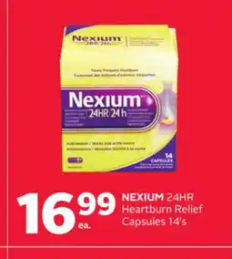 Rexall NEXIUM 24HR Heartburn Relief Capsules 14' s offer