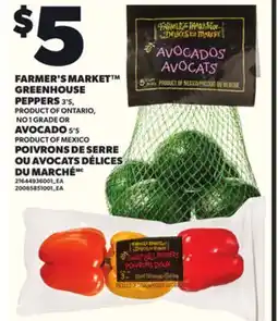Independent City Market FARMER'S MARKET GREENHOUSE PEPPERS 3'S, OR AVOCADO 5'S offer