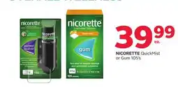 Rexall NICORETTE QuickMist or Gum 105' s offer