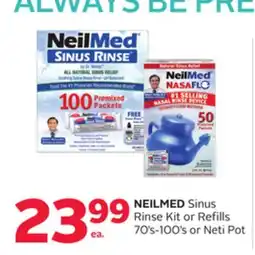 Rexall NEILMED Sinus Rinse Kit or Refills 70' s-100' s or Neti Pot offer