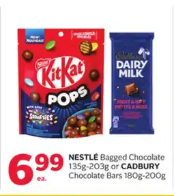 Rexall NESTLÉ Bagged Chocolate 135g-203g or CADBURY Chocolate Bars 180g-200g offer