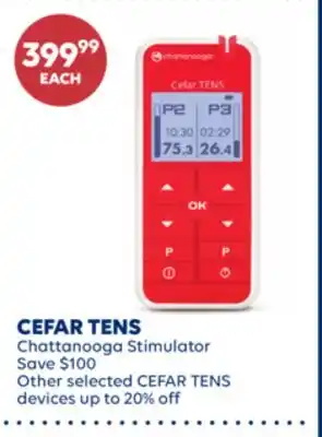 Wellwise by Shoppers CEFAR TENS Chattanooga Stimulator offer