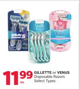 Rexall GILLETTE or VENUS Disposable Razors offer