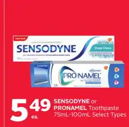 Rexall SENSODYNE or PRONAMEL Toothpaste 75mL-100mL offer