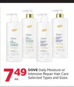 Rexall DOVE Daily Moisture or Intensive Repair Hair Care offer