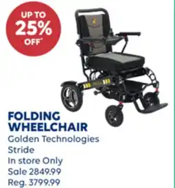 Wellwise by Shoppers FOLDING WHEELCHAIR offer