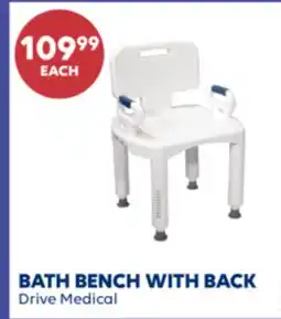Wellwise by Shoppers BATH BENCH WITH BACK offer