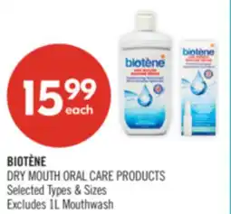 Shoppers Drug Mart BIOTÈNE DRY MOUTH ORAL CARE PRODUCTS offer