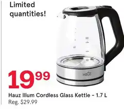 Kitchen Stuff Plus Hauz Illum Cordless Glass Kettle - 1.7 L offer