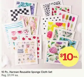 Kitchen Stuff Plus 10 Pc. Harman Reusable Sponge Cloth Set offer