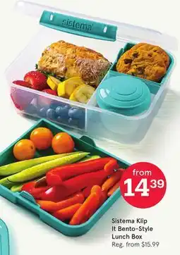 Kitchen Stuff Plus Sistema Klip It Bento-Style Lunch Box offer