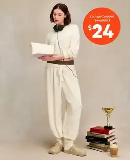 Joe Fresh Lounge Cropped Sweatshirt offer