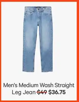 Joe Fresh Men's Medium Wash Straight Leg Jean offer