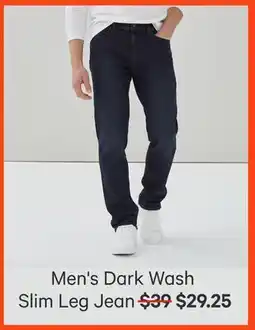 Joe Fresh Men's Dark Wash Slim Leg Jean offer