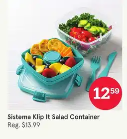Kitchen Stuff Plus Sistema Klip It Salad Container offer