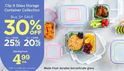 Kitchen Stuff Plus Clip It Glass Storage Container offer