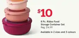 Kitchen Stuff Plus 8 Pc. Ribbo Food Storage Container Set offer
