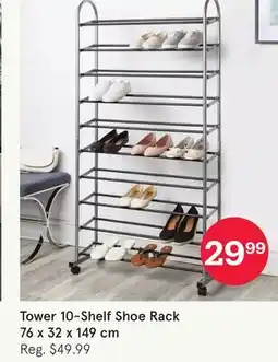 Kitchen Stuff Plus Tower 10-Shelf Shoe Rack offer