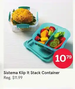 Kitchen Stuff Plus Sistema Klip It Stack Container offer