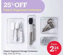 Kitchen Stuff Plus Clearly Organized Storage Containers offer