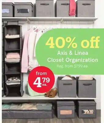 Kitchen Stuff Plus Axis & Linea Closet Organization offer
