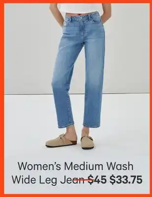Joe Fresh Women's Medium Wash Wide Leg Jean offer