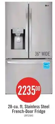 The Brick LG 36 28 Cu. Ft. French-Door Refrigerator - Smudge Proof Stainless Steel - LRFS28XBS offer